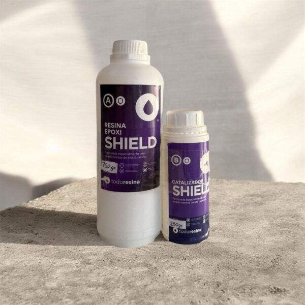 Resina Shield (3:1) 1kg - Revestimiento Mesada - Porcelanato Liquido - Pisos 3D