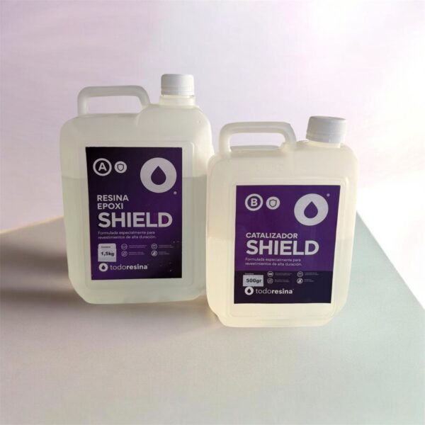 Resina Shield (3:1) 2kg - Revestimiento Mesada - Porcelanato Liquido - Pisos 3D