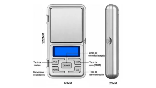 Balanza Digital De Precisión 500g - Mini Balanza Gramera de Bolsillo