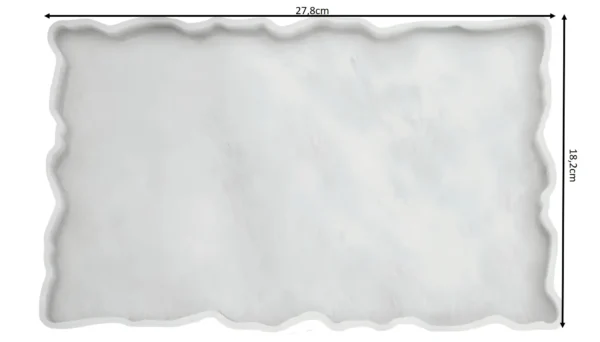 Molde de silicona Bandeja rectangular con borde irregular