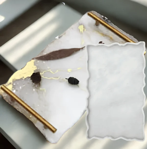 Molde de silicona Bandeja rectangular con borde irregular