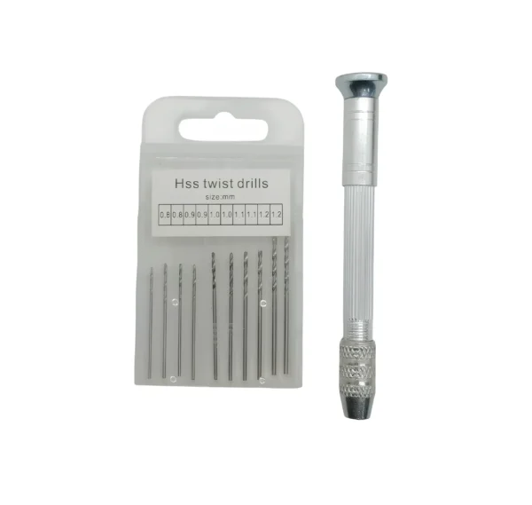 Mini Taladro Manual Con 10 Mechas Para Joyería en Resina - Mini Torno manual