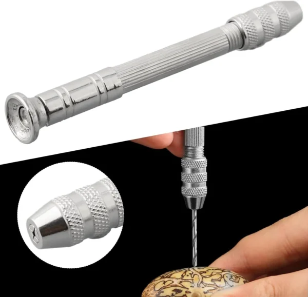 Mini Taladro - Torno Manual para Joyería en Resina Epoxi - Bijou con 4 mechas