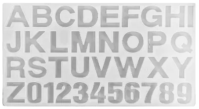 Molde de silicona ABC y Números Derecho - Abecedario derecho