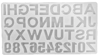 Molde de silicona ABC y Números inverso - Abecedario reverso