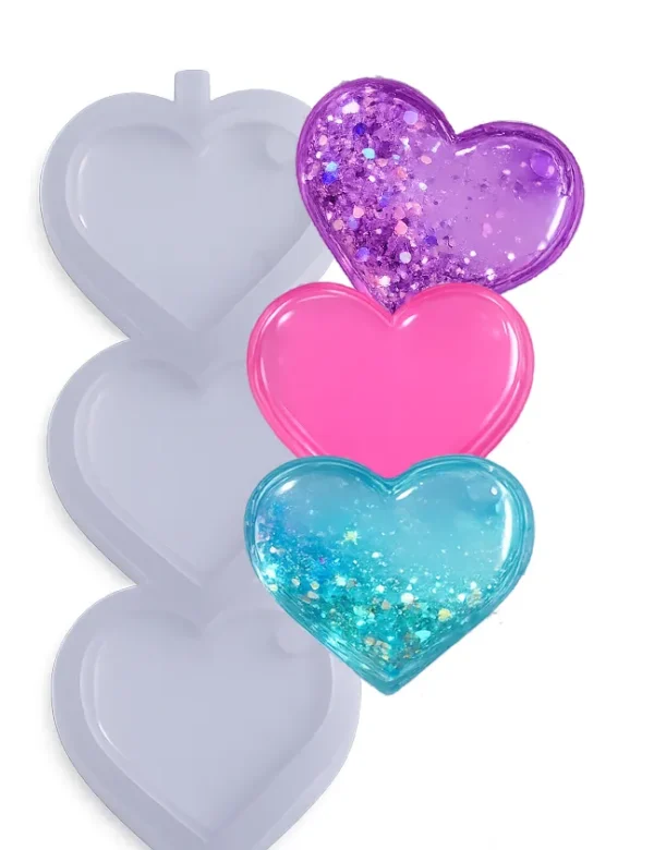 Molde de silicona CORAZÓN X3