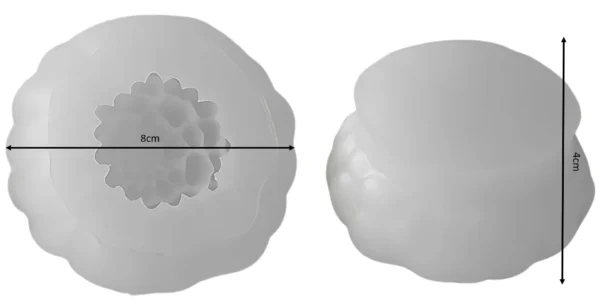 Molde de silicona para vela y yeso Flor Crisantemo grande