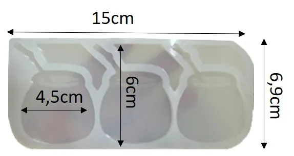 Molde de silicona forma de mate X3