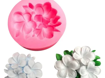 Molde-Silicona-Flor-Frangipani-plumeria-muestra Molde de Silicona Flor Frangipani (Plumeria) para Resina, Velas, Yeso y Jabón Artesanal