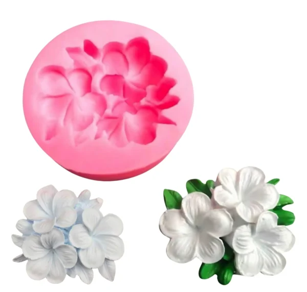 Molde de Silicona Flor Frangipani (Plumeria) para Resina, Velas, Yeso y Jabón Artesanal