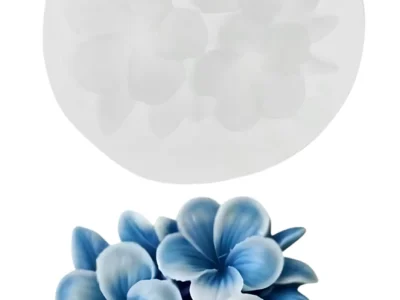 Molde-Silicona-Flor-plumeria-muestra Molde de Silicona Flor Plumeria para Resina, Velas, Yeso y Jabón Artesanal