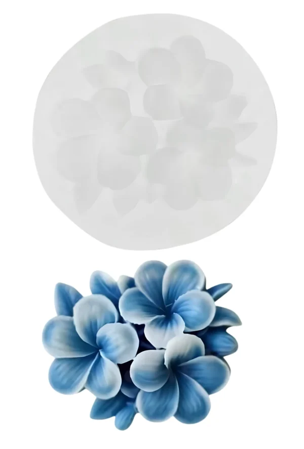 Molde de Silicona Flor Plumeria para Resina, Velas, Yeso y Jabón Artesanal