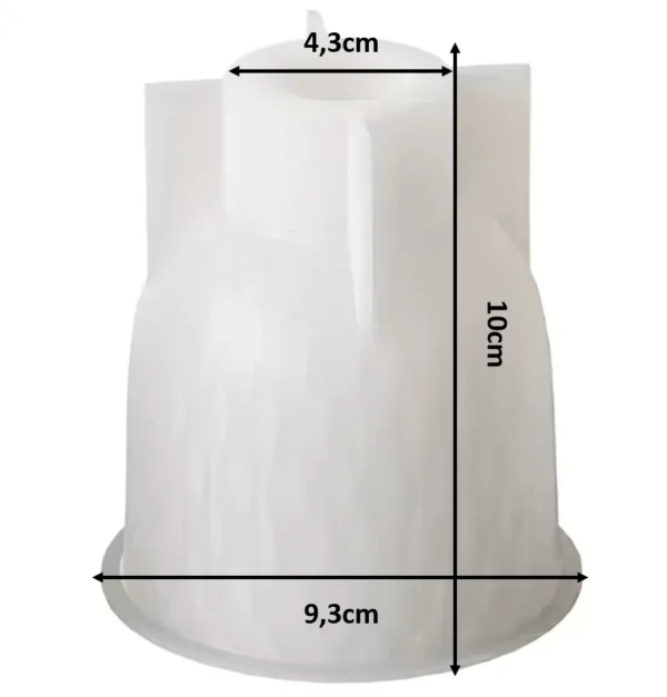 Molde de Silicona Florero Ondulado Minimalista para Resina, Yeso y Cemento Creativo