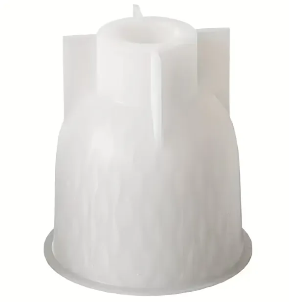 Molde de Silicona Florero Ondulado Minimalista para Resina, Yeso y Cemento Creativo