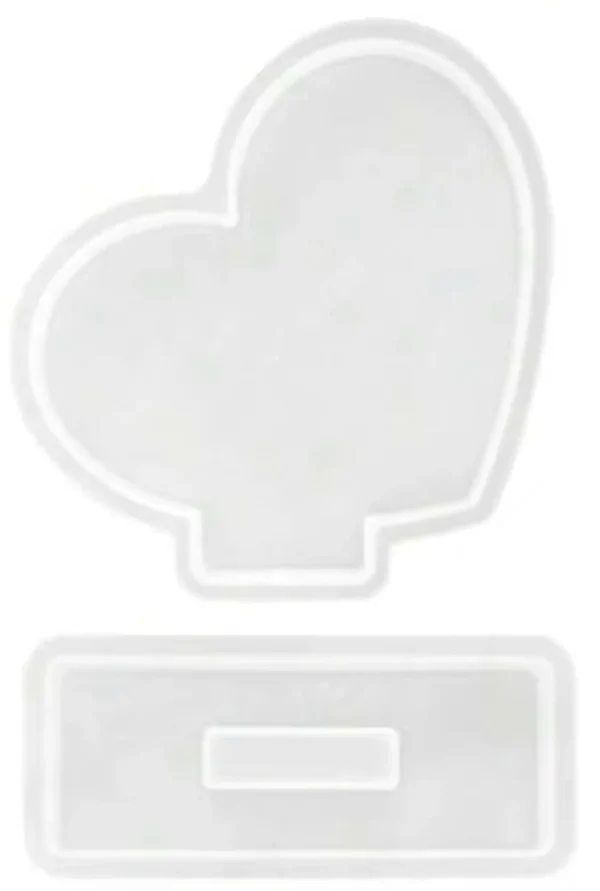 Molde de Silicona Marco de Fotos en Forma de Corazón Acostado para Resina Epoxi