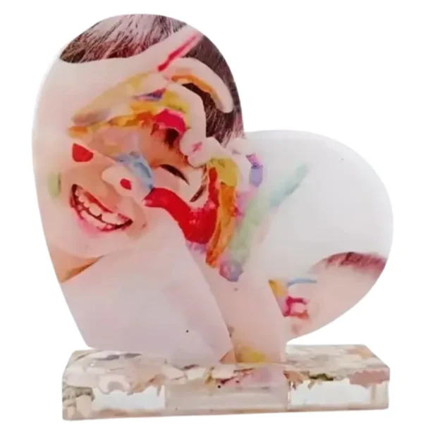 Molde de Silicona Marco de Fotos en Forma de Corazón Acostado para Resina Epoxi