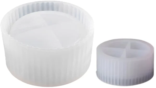 Molde de Silicona Caramelera Rayada sin Tapa para Resina, Yeso y Cemento Creativo