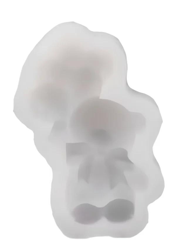 Molde de Silicona 3D Osito con Globos y Lazo para Velas, Yeso y Resina