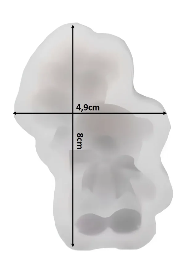 Molde de Silicona 3D Osito con Globos y Lazo para Velas, Yeso y Resina