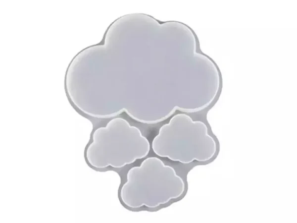 Molde de silicona Colgante tipo cartel 4 nubes