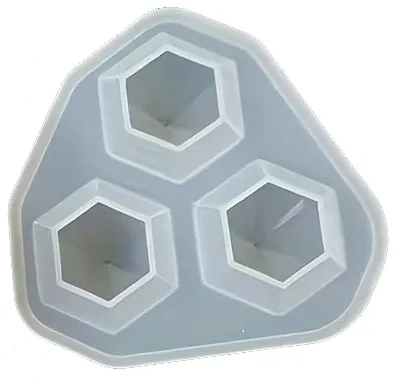 Molde de silicona 3 diamantes - Joyería en resina epoxi