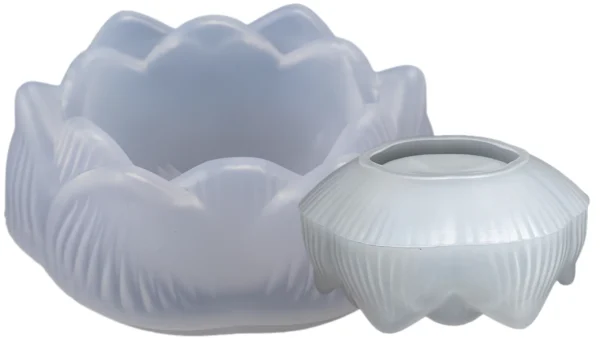 Molde de silicona porta vela flor de loto