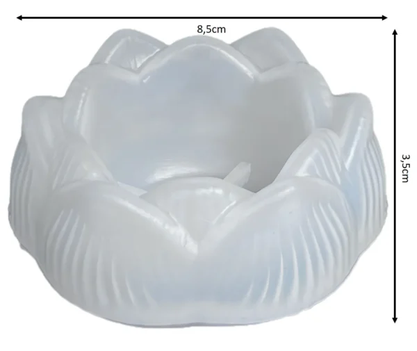 Molde de silicona porta vela flor de loto