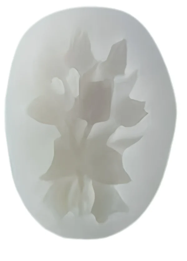 Molde-ramo-6-tulipanes-abiertos Molde de silicona para vela y yeso Ramo de 6 Tulipanes