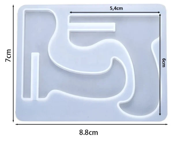 Molde de Silicona para Soporte de Celular y Porta Fotos para Resina Epoxi