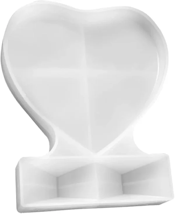 Molde de Silicona Marco Porta Retrato Grande en Forma de Corazón para Resina, Yeso y Cemento Creativo
