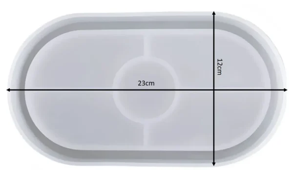 Molde de silicona bandeja ovalada lisa 23 cm