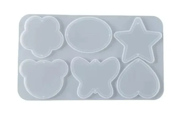 Molde de silicona Piezas Colgantes diferentes formas Mariposa-Oso-corazon-estrella