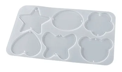 Molde de silicona Piezas Colgantes diferentes formas Mariposa-Oso-corazon-estrella