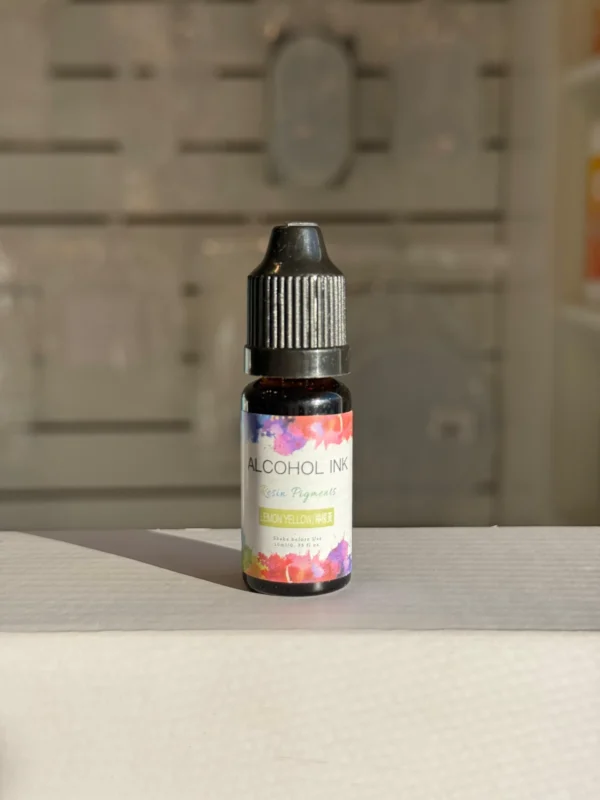Pigmento Liquido al Alcohol de 10ml AMARILLO LIMON - Tinta al Alcohol para Resina Epoxi