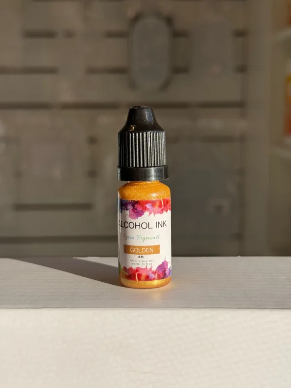 Pigmento Liquido al Alcohol de 10ml DORADO - Tinta al Alcohol para Resina Epoxi