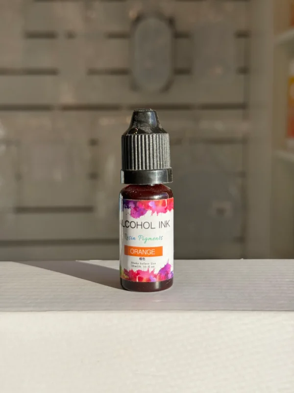 Pigmento Liquido al Alcohol de 10ml NARANJA - Tinta al Alcohol para Resina Epoxi