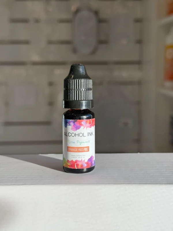 Pigmento Liquido al Alcohol de 10ml NARANJA ROJIZO - Tinta al Alcohol para Resina Epoxi