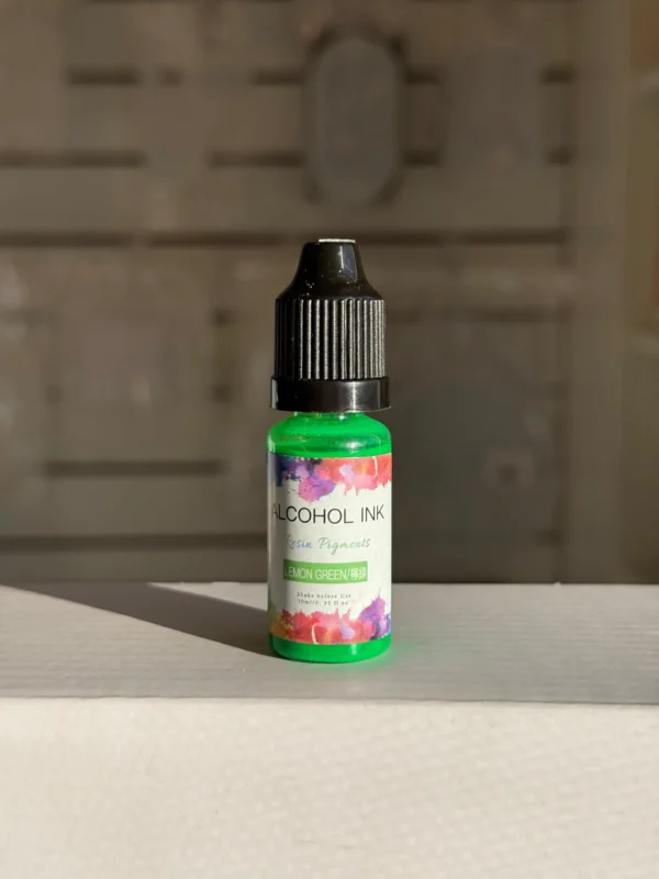 Pigmento Liquido al Alcohol de 10ml VERDE LIMON - Tinta al Alcohol para Resina Epoxi