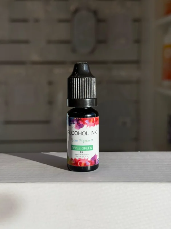 Pigmento Liquido al Alcohol de 10ml VERDE MANZANA - Tinta al Alcohol para Resina Epoxi