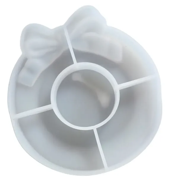 Platico-posa-vaso-con-maño- Molde de silicona posa vaso con moño