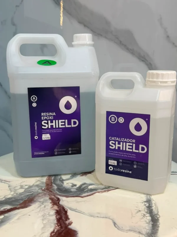 Resina Shield (3:1) 6kg - Revestimiento Mesada - Porcelanato Liquido - Pisos 3D