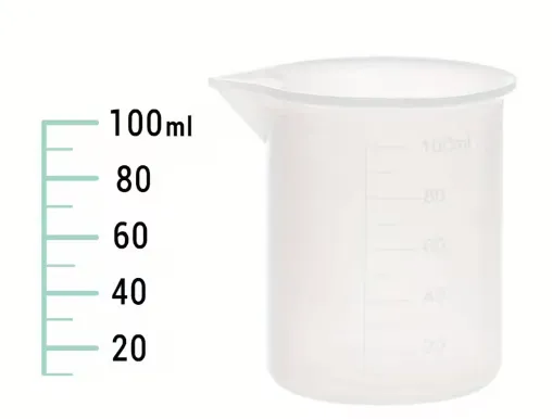 Vaso Medidor de Silicona de 100ml - Jarrita Medidora de Silicona para Resina Epoxi