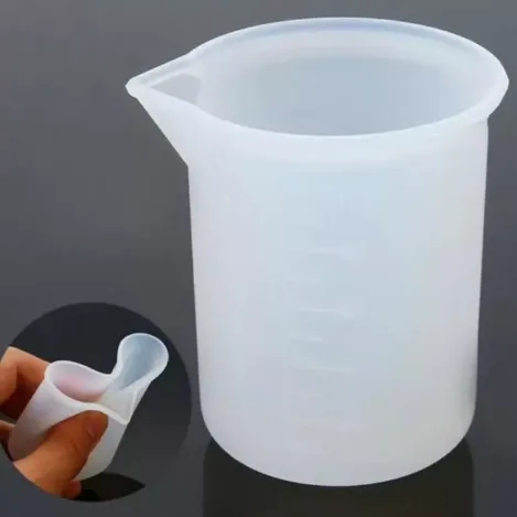 Vaso Medidor de Silicona de 100ml - Jarrita Medidora de Silicona para Resina Epoxi