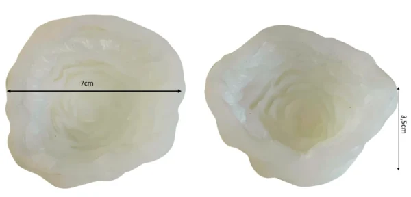Molde de silicona para vela y yeso Flor peonia 3D chica