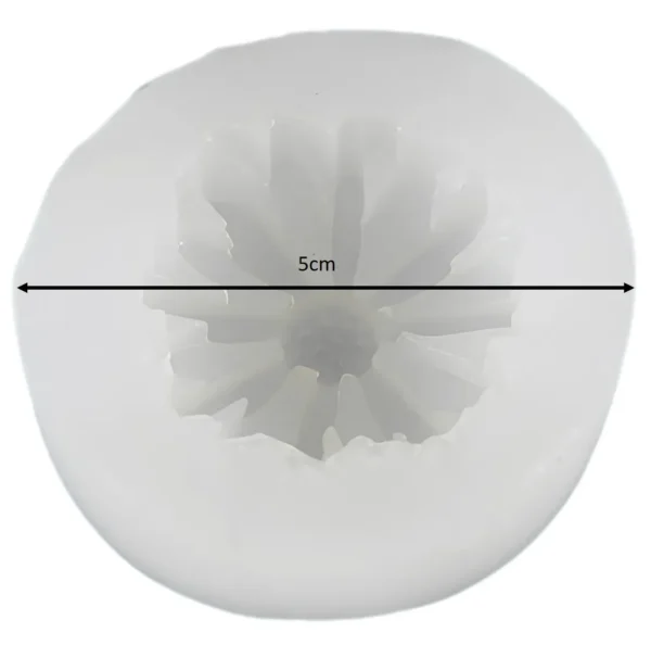 Molde de silicona para vela y yeso Flor margarita chica