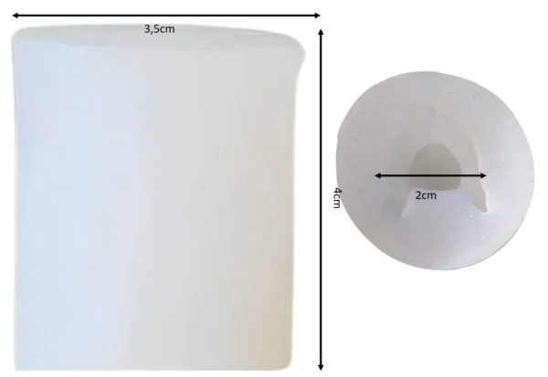 Molde de silicona para vela y yeso OSITO con corazón en las manos chico