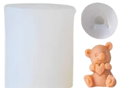 molde-Osito-corazón-manos-muestra Molde de silicona para vela y yeso OSITO con corazón en las manos chico