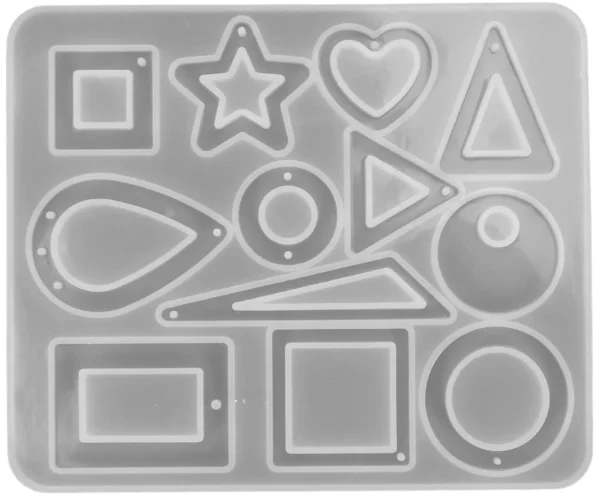 Molde para aritos o pendientes 10 formas - joyería en resina epoxi