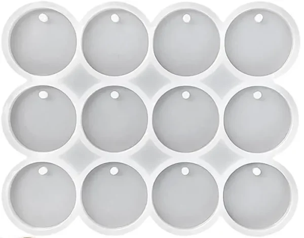 molde-circulo-x12 Molde de silicona circulo colgantes x12 collares o pendientes - joyería en resina