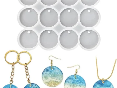 Molde de silicona circulo colgantes x12  collares o pendientes - joyería en resina